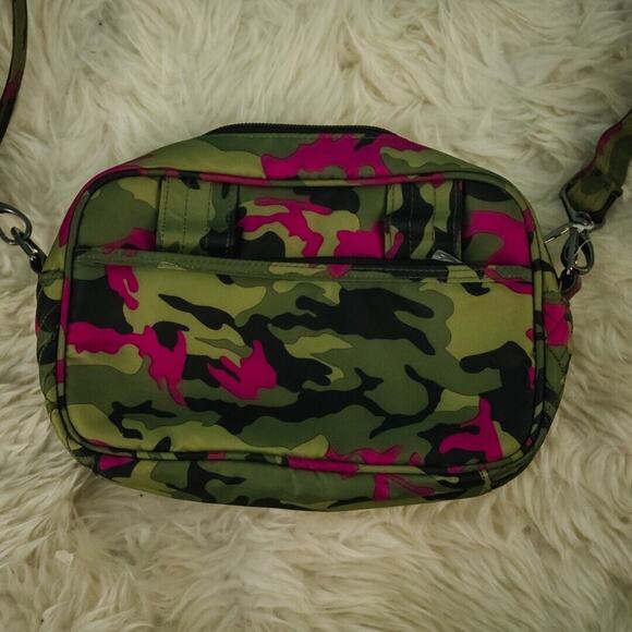 Lug Carousel Green Pink Camo Print Crossbody Shoulder Strap Bag Handbag Purse - Picture 4 of 9